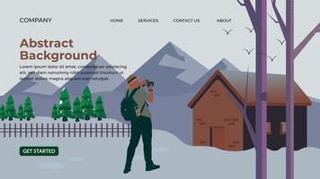 Travel website Landing page design layout free vector