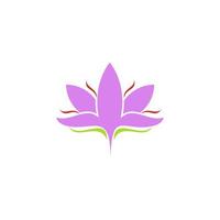 Saffron icon, flower saffron logo vector