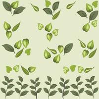 beautiful pattern of cutleaf and leaves vector