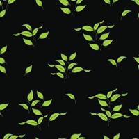 beautiful seamless pattern of leaves vector