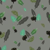 beautiful seamless pattern of leaves vector