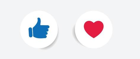 Like And Love Icon Vector