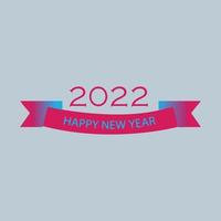 Happy new year 2022 Banner Design with Color gradient vector