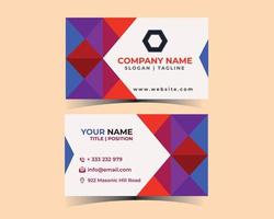 Standard Corporate Business Card template vector