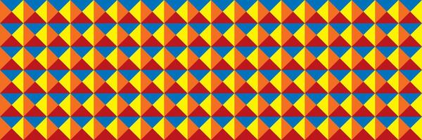 Abstract block pattern with geometric square shape.Many color line with primary colors are blue, red, yellow. Secondary colors are purple, orange, green. Vector illustration.