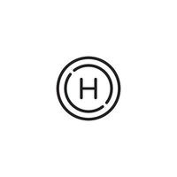 diseño de logotipo o icono de letra h vector