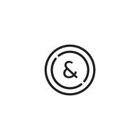 un simple diseño de logotipo o icono de ampersand vector