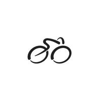 un simple diseño de logotipo o icono de ciclista vector