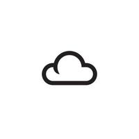 un simple diseño de logotipo o icono de nube vector