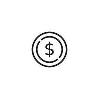 diseño de logotipo o icono de signo de dólar vector