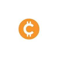 Cryptocurrency or Letter C logo or icon design vector