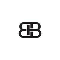 Diseño de logotipo o icono de letra bb o btb vector