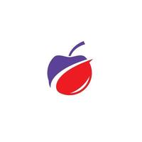 Cherry and Blueberry logo or icon design vector