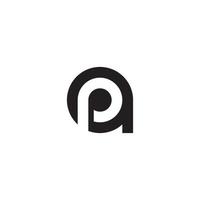 diseño de logotipo o icono de letra p vector