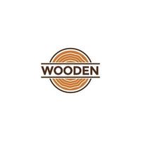 Wooden combination mark logo design. Message us on our Social Media if you need our help to put your business name into the design vector