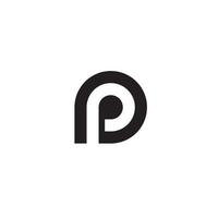 Letter P and Pin logo or icon design vector