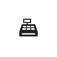 Cash Register logo or icon design vector