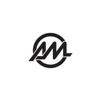 Letter AM logo or icon design vector