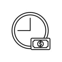 time is money concept icon. vector