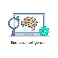 A vector of business intelligence in modern flat style