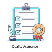 Quality assurance vector editable flat icon