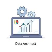 Vector of data architect in editable flat style