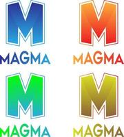 vector de diseño de plantilla de logotipo colorido letra m