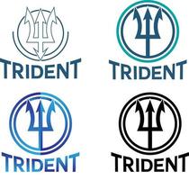 trident logo template design vector for business