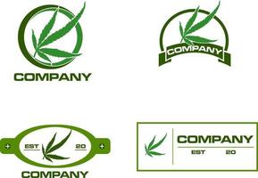 cannabis leaf logo template design vecctor vector