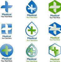 medical 9 different design vector logo template
