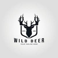 deer head illustration - hunt deer illustration - deer icon vector