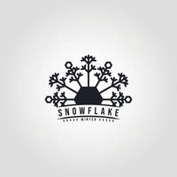 snowflake winter of black isolated icon silhouette vector illustration design