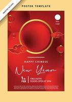 banner chinese new year poster asian zodiac template social media february background wallpaper event vector