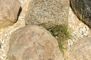 The texture of cobblestone on the ground. photo