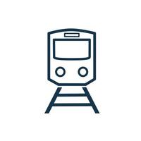 icono de tren. señal de transporte. vector plano sobre un fondo blanco.