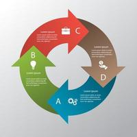 Four Cycle Diagram Infographic vector