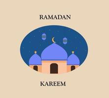 diseño de ilustración vectorial de ramadan kareem vector