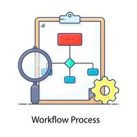 icono de proceso de flujo de trabajo moderno vector de diagrama de flujo