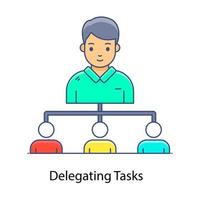 Delegating task vector style resource management