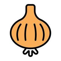 Garlic vector, natural food ingredient in flat icon vector