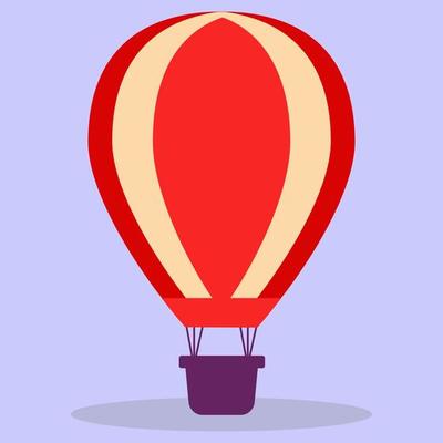 Hot air balloon. Air transport for travel. Vector illustration in a flat style.