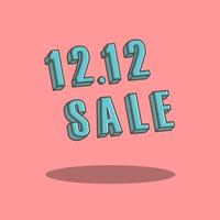 12 12 sale vector illustration