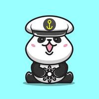 cute navy panda vector