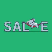 koala durmiendo en venta ilustración vector