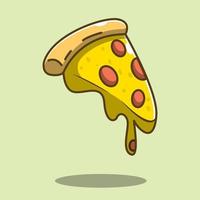 Ilustración de vector de pizza, ilustración de comida rápida