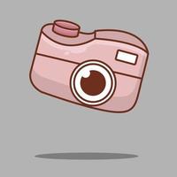 cute pink camera vector illustration