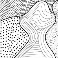 Black And White Abstract Scribble Background doodle vector