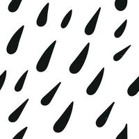 Abstract seamless drop pattern. Monochrome black and white texture. Repeating geometric simple graphic background. Doodle hand-drawn vector