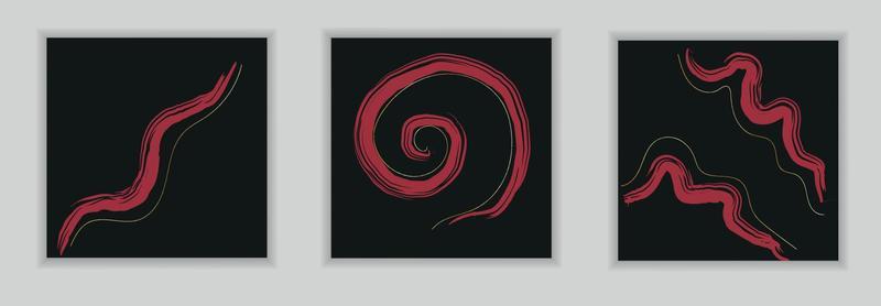 Collection of abstract black and red backgrounds