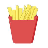 French fries fast food vector